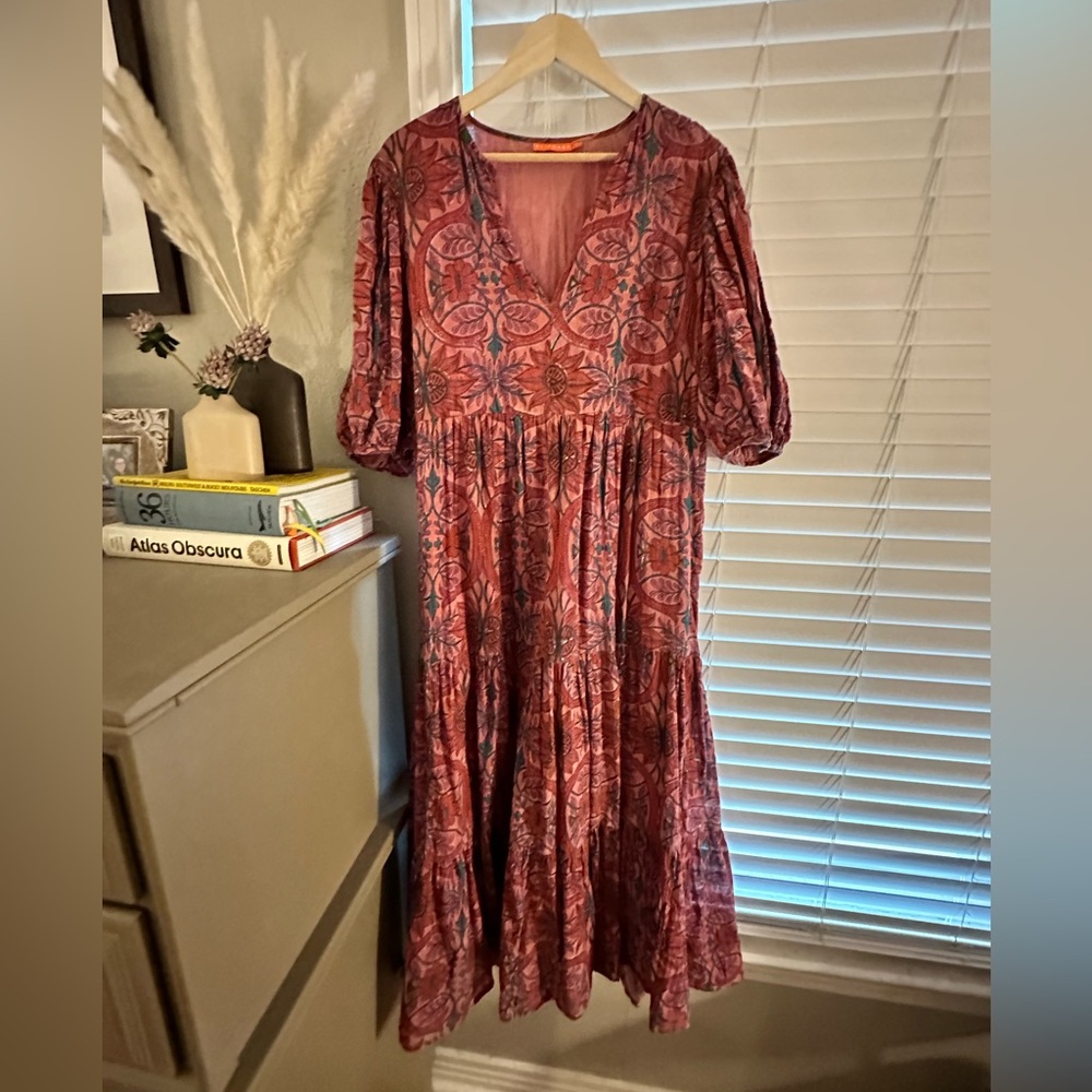 Oliphant XL tiered block print dress
